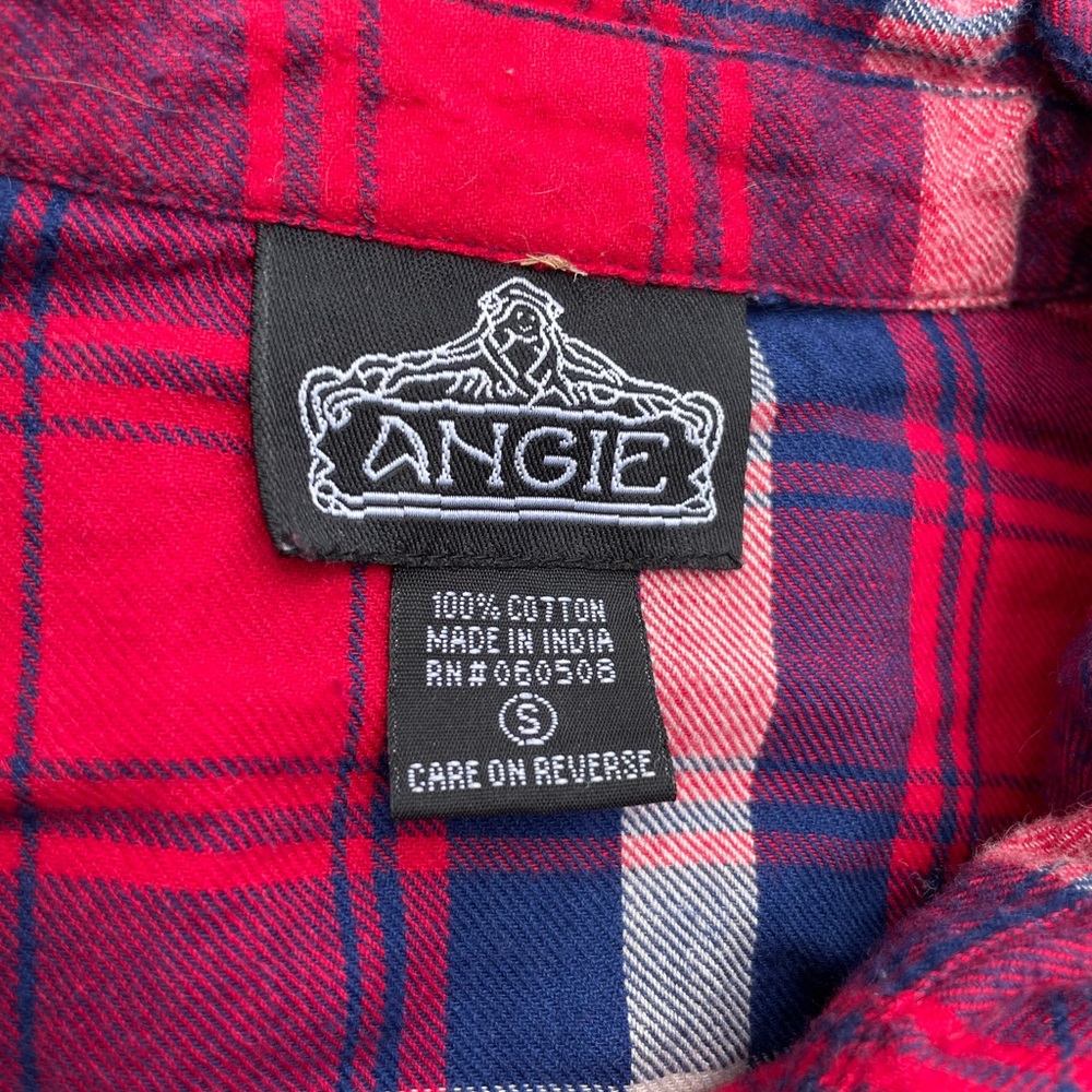 Women’s Fall Plaid Flannel Red/White/Blue USA Size Small - Picture 4 of 5